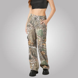Custom Design Latest Women's Premium Camo Cargo Pants - Stylish <b>Camouflage</b> Printed Trousers Multi-Pocket <b>for</b> Outdoor Casual Wear - Product Image 3