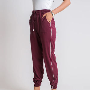 Pantalons évasés pour femmes de qualité supérieure, taille mi-haute, respirants, couleur unie, toile, nouvelle mode, décontracté, streetwear, vente chaude d'automne - Product Image 5