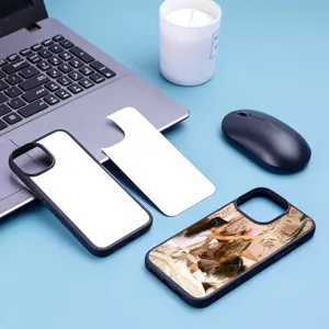 DIY Customized Black Edge Cover Heat Transfer Press Sublimação Phone Case Cobre Térmico Em Branco Imprimível Para IPhone 15 Casos
