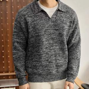 Suéter Cárdigan de Lana para Hombre, de Alta Calidad, con Logotipo Personalizado, Cuello en V, Manga Larga, Forro de Lana Repujado, 100% Lana, para Invierno - Product Image 6