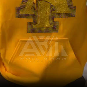 เสื้อฮู้ดผู้ชายผ้าฟลีซปักเพชร ขายดีออนไลน์ สำหรับฤดูหนาว ผลิตจากวัสดุเป็นมิตรต่อสิ่งแวดล้อม ระบายอากาศได้ดี MOQ ต่ำ - Product Image 6