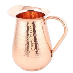 Hand Hammered Copper Jug Carafe for Beverage Service Surahi Copper Color Authentic Design Produced With Traditional Methods - Product Image 5