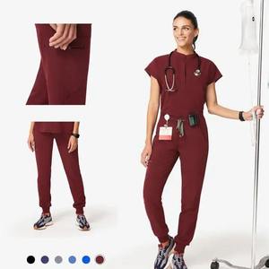 Conjuntos de Uniformes Médicos para Mujer 2025, Tejido de Punto de Spandex/Poliéster Antibacteriano con Detección de Agujas - Product Image 6