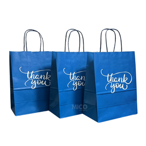 โรงงานคุณภาพสูงโลโก้ที่กําหนดเองที่เรียบง่ายงานแต่งงานของขวัญวันเกิดแพคเกจถุงของขวัญกระดาษกระดาษคราฟท์กล่องขนมพร้อมที่จับ - Product Image 1