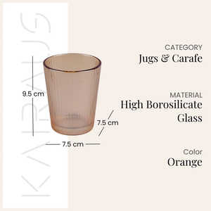 Juego de Seis Piezas de Jarra de Vidrio Retro Gris y Dorado con Asa, Diseño Minimalista para Jugo y Té - Product Image 5