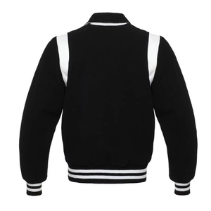 Veste Varsity noire et orange à la mode Vêtements de sport essentiels parfaits pour une tenue décontractée - Product Image 4