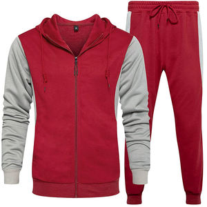 ชุดวอร์มวิ่งแบบกำหนดเอง ผ้าฝ้าย 100% ชุดแทรคสูท ชุดวอร์ม ปักลาย ชุดแทรคสูท กางเกงวอร์มและเสื้อฮู้ด ผู้ชาย - Product Image 3