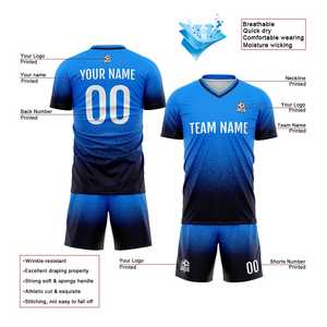 Ensemble de maillots de football à manches courtes personnalisés de haute qualité, uniforme de football OEM et kit de vêtements de football, fourniture d'uniformes de football de club - Product Image 4