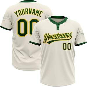 Camiseta de béisbol de poliéster personalizada de alta calidad, camisetas con cuello en V y bordado, uniformes de béisbol estampados de talla grande - Product Image 1