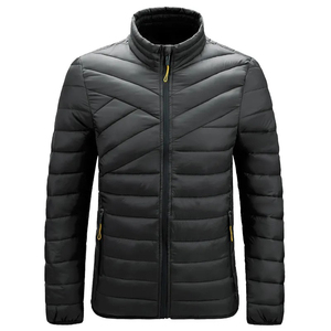 Custom men thermal puffer jacket down filled warm <b>padded</b> winter coat water resistant outdoor sportswear - Product Image 3