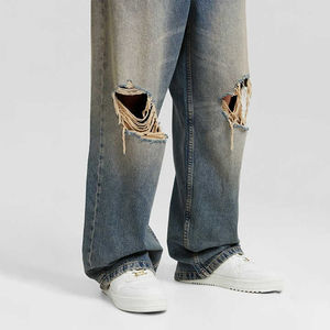 OEM Service Good High Quality Custom Logo Hot-Selling Plus Size <b>Men</b> <b>Jeans</b> <b>Wide</b> <b>Leg</b> Vintage <b>for</b> Sale Washed/Man <b>Jean</b> - Product Image 3