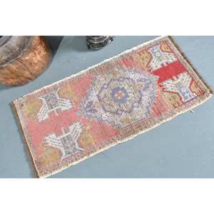 Vintage Turkish Oriental <b>Wool</b> Rug <b>Red</b> Beige Patchwork Design 150 X 310ft Flat Weave Latex Backing for Living Room Decorations - Product Image 2