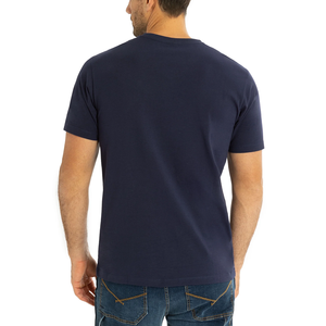 Fournisseur du Bangladesh de haute qualité Design personnalisé T-shirt décontracté de couleur unie pour hommes T-shirts à la mode col en V Slim Fit pour hommes - Product Image 6