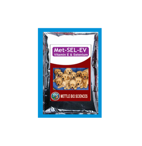 Met-SEL-EV Additifs alimentaires Vitamine E et sélénium pour la prévention du traitement de la diathèse exsudative Myosite dégénérative Troubles hépatiques - Product Image 1