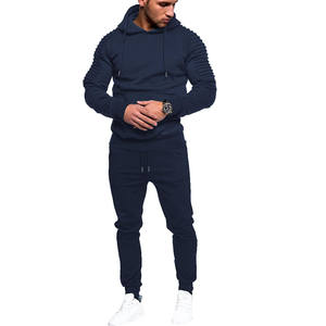 Top qualité hommes survêtements 2 pièces ensemble athlétique décontracté à capuche pantalons de survêtement personnalisé survêtement ensembles survêtements tenues d'hiver - Product Image 1