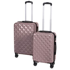 Set di 2 Valigie in Lega di Alluminio Rosa Oro con Diamanti, Trolley di Alta Qualità, Durevoli, Leggeri ed Eleganti per Viaggi - Product Image 1