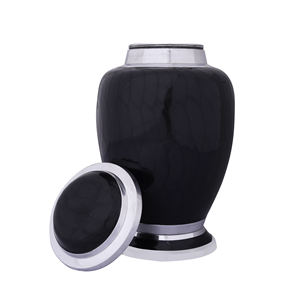 Mini urna de cremación, recuerdo conmemorativo | Pequeña urna para cenizas, contenedor funerario, tarro, olla | Color-Negro - Product Image 3