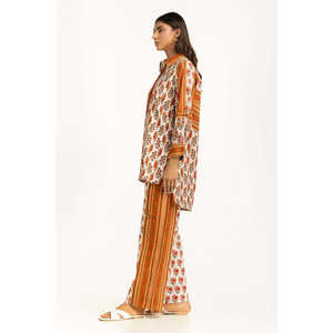 ชุดเสื้อกางเกง IPST-55016 2ชิ้นลายโบฮีเมียนแบบไขว้สำหรับฤดูใบไม้ผลิ/ฤดูร้อน XS M XL XXS XXS - Product Image 1