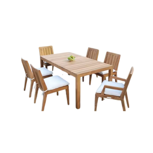 Ensemble de restaurant en bois massif de teck de haute qualité pour meubles de salle à manger avec un design simple et moderne - Product Image 1