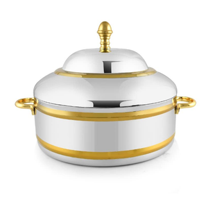 Ustensiles de cuisine Hotpot métallique nouveauté à la recherche d'or fini couvercle Hotpot serveur alimentaire Hotpot fêtes de mariage traiteur - Product Image 3