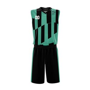 Tenue de basket-ball pour hommes Nouveaux designs Respirant Maillot en maille sublimé Ensemble de vêtements de sport Logo imprimé Vente en gros directe d'usine - Product Image 1