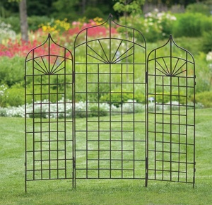 Treillis de jardin en métal, cadre en métal durable, parfait pour les patios, les pelouses, les cours, les plantes grimpantes - Product Image 3