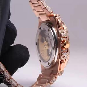 Reloj de Diamantes Moissanite en Oro Rosa de Alta Demanda, Reloj de Lujo Unisex con Esfera VVS Iced Out, Disponible para Exportación - Product Image 3