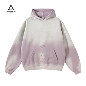 Sweat à capuche AIFRAN 3D haute densité avec logo, pour homme, streetwear de luxe, lourd, imprimé en silicone surdimensionné, polaire, pull personnalisé, vêtements de sport - Product Image 4