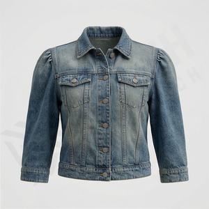 Veste en jean pour femme de qualité supérieure, confortable, à séchage rapide, tendance, décontractée, vêtement d'extérieur, couleur personnalisée - Product Image 1