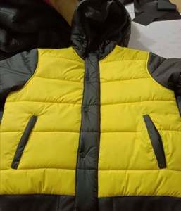 Chaqueta acolchada de lona de talla grande personalizada para hombre, abrigo deportivo para exteriores con calefacción de invierno y cuello levantado, opción de talla XS - Product Image 5