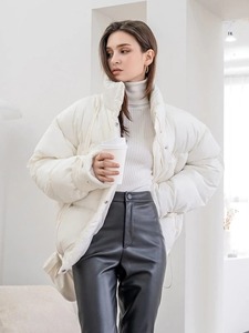 Best Selling Ladies Winter Puffer Jackets Custom <b>Thick</b> Warm <b>Quilted</b> Bubble Coats Nylon Women's Printed Custom Winter Clothing - Product Image 3