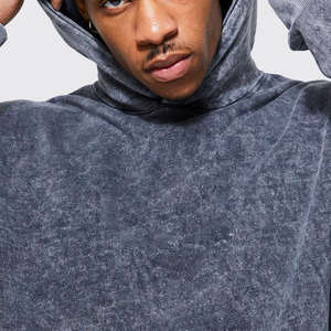 Custom <b>Oversized</b> Acid Washed Distressed <b>Hoodies</b> <b>Men</b> Ripped <b>Oversized</b> Vintage Heavy Weight <b>hoodies</b> <b>men</b> <b>men's</b> <b>hoodies</b> - Product Image 2