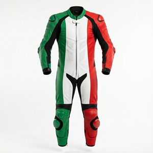 Color Block Motorcycle Leather Suit Protective Racing <b>One</b> Piece Jacket and Pants <b>Waterproof</b> Breathable Riding Gear - Product Image 1