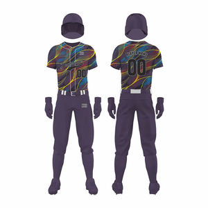 2026 nuevo diseño de alta calidad 100% poliéster conjunto de uniforme de béisbol personalizable secado rápido transpirable al por mayor - Product Image 4