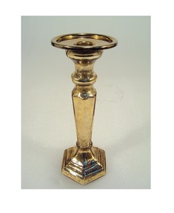 ที่วางเทียนแบบแท่งทำจากแก้วปรอทสีทอง - Product Image 1