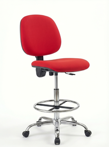 Hot Sale Eco Modern Drafting <b>Stool</b> Gas Lift Footrest Ring Fabric Upholstered ARSU Star Base Casters Hospital School Lab Office - Product Image 3