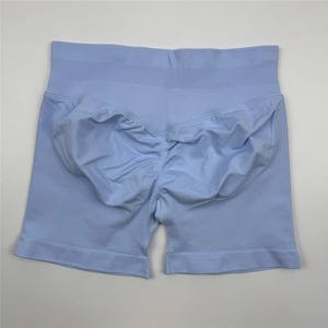 กางเกงขาสั้นปั่นจักรยานสำหรับเล่นยิมของผู้หญิงกางเกงผ้าโพลีเอสเตอร์เอวยางยืดระบายอากาศทรงผอมพอดีกับเอวซักโลโก้ - Product Image 2