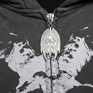 Sweat à capuche de haute qualité, tricoté sur mesure, 400 g/m², impression vintage, lavé, coupe courte, style streetwear pour hommes, style hip-hop, sweat à capuche - Product Image 4