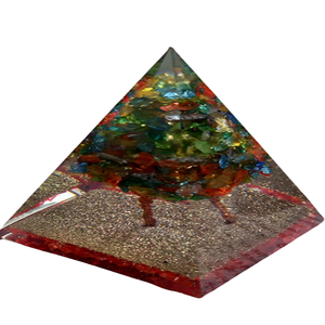 Pirámide de cuarzo rosa, pirámide curativa de orgonita, generador de orgonita de cristal, herramienta de meditación, protección de energía electrónica, orgón - Product Image 2