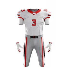 Service OEM Maillot de football américain Uniforme Style unique Manches courtes Respirant Équipement de sport avec impression professionnelle Longueur - Product Image 4