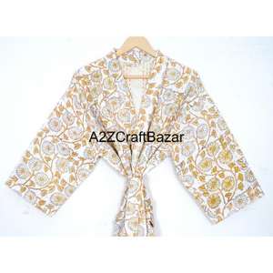 เสื้อแจ็คเก็ตผ้าควิลท์ลายดอกไม้สำหรับผู้หญิงไซส์ใหญ่ เสื้อโค้ทผ้าฝ้ายพิมพ์ลายดอกไม้ ทรงกิโมโนลำลอง สไตล์เบลเซอร์ สำหรับฤดูใบไม้ร่วง - Product Image 2