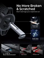 Support de téléphone magnétique pour voiture LISEN, stable, anti-vibration, bras réglable, support pour iPhone 17 16 15 Pro Max, fente pour CD, aérateur