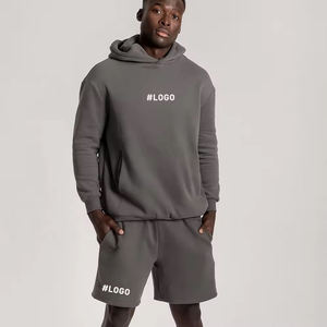Ensemble de sweats à capuche pour hommes de la meilleure qualité, couleur gris foncé, manches longues, vêtements de rue, ensemble de sweats à capuche pour hommes avec logo personnalisé - Product Image 1