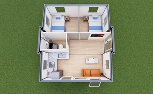 Nhà ở container mở rộng được, thân thiện với môi trường, lắp ghép sẵn, sang trọng, chống thấm, 2 tầng, kích thước 20-40 feet, sẵn sàng giao hàng - Product Image 5