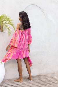 Vestido de dormir maxi de la mejor calidad de fabricante de India para mujer diseño de cintura femenina para mujer - Product Image 6