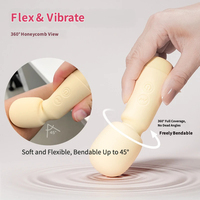 Mini vibromasseur 5 vitesses 5 modes de vibration étanche en silicone rechargeable par USB pour femmes