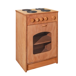 Stylish Montessori <b>Wooden</b> Preschool Kids <b>Kitchen</b> Cooking <b>Play</b> Pretend Sets Natural Surface <b>Kitchen</b> Range for Kids Role Toys - Product Image 1