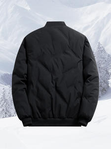 OEM logo personnalisé broderie imprimé design hiver épais chaud nouvelle veste décontractée col montant baseball veste col coton veste - Product Image 4