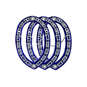 Colliers de chaîne maçonniques personnalisés Master Mason Silver Chain Colliers avec différents 3 maçonniques - Product Image 1