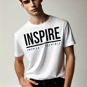 T-shirts Streetwear d'été pour hommes OEM en coton respirant imprimé à séchage rapide 180g col en O Fitness tricoté coupe surdimensionnée nouveau Design - Product Image 5